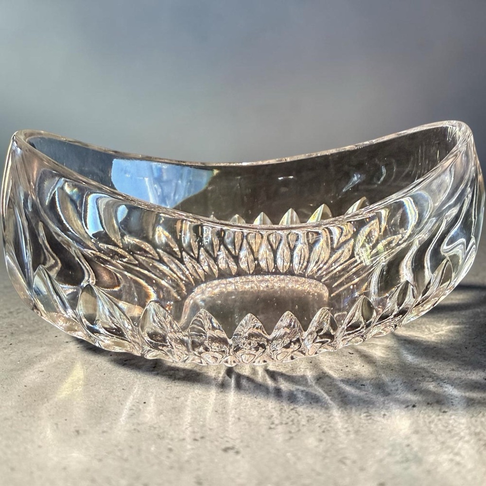 Gorham Lead Crystal Althea 8" x 4" Oval Serving Bowl Germany Vintage